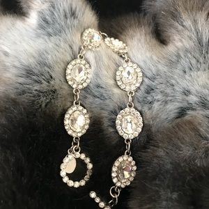 Silver and Rhinestone Bracelet